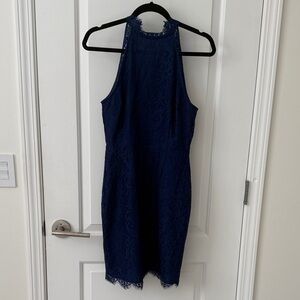 BB Dakota Midnight Blue Lace Dress